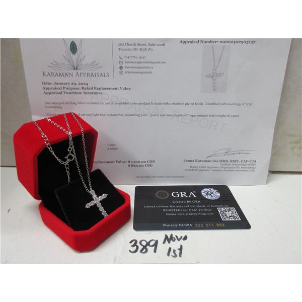 1.10 CT TW GRA CERTIFIED ROUND BRILLIANT CUT MOISSANITE STONES VVS D COLOR WITH 11 ROUND BRILLIANT C