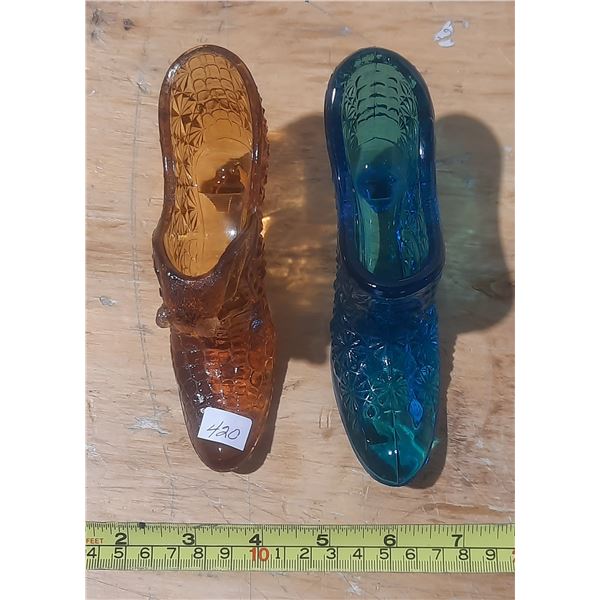 (2) Coloured Shoes Glass.