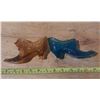 Image 2 : (2) Coloured Shoes Glass.