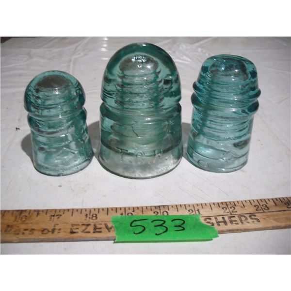Vintage TCRT insulators and 2 others