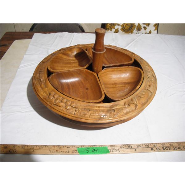 Vintage lazy susan serving trays