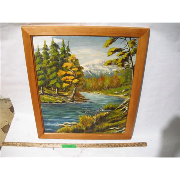 Painting on canvas in frame- 23x27- signed by an artist from pa