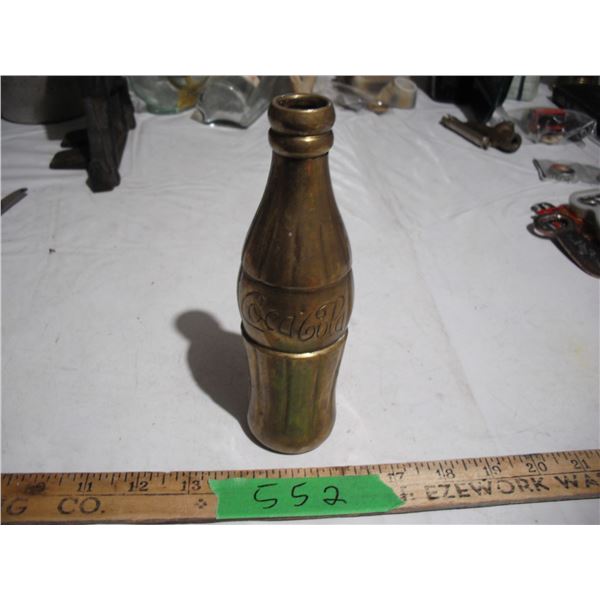 Brass coca cola bottle-7"H