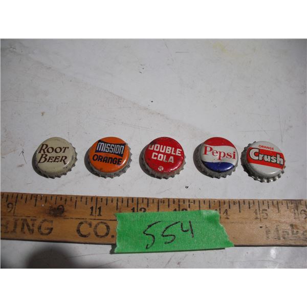 Vintage cork lined bottle caps