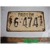 Image 1 : 1951 trailer license plate