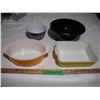 Image 1 : 2 pyrex bowls and 2 casserole dishes