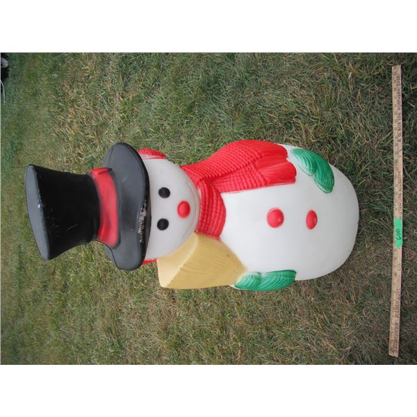 Vintage plastic snowman- 40"H