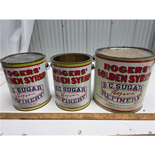 3 rogers syrup tins