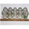 Image 1 : Clear glass insulators- sizes vary