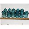 Image 1 : Blue glass insulators- sizes vary