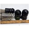 Image 2 : 4 insulators- black, green, clear
