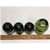 Image 2 : 4 green insulators