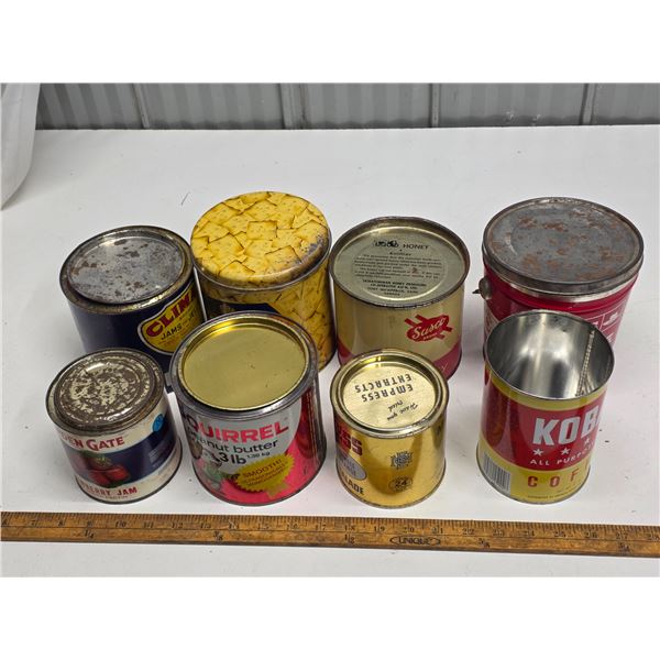 Lot of various tins