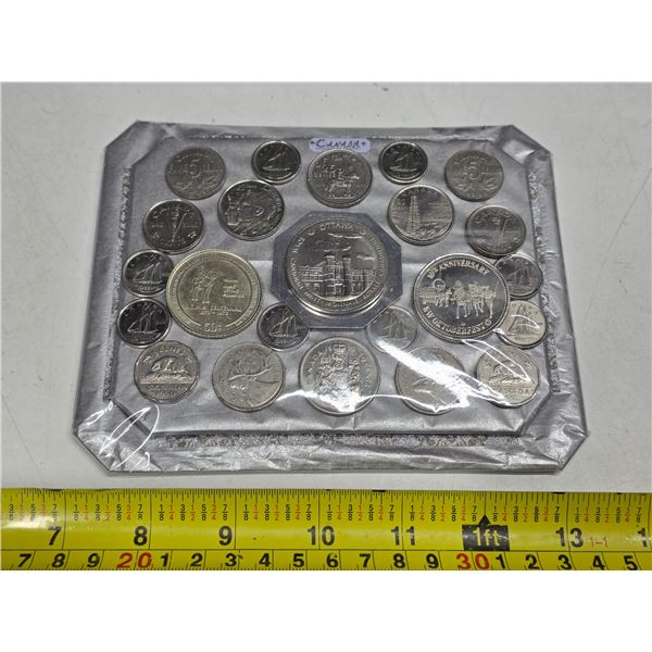 Assorted Canadian coins