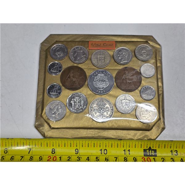 Assorted world coins