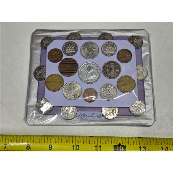 Assorted world coins