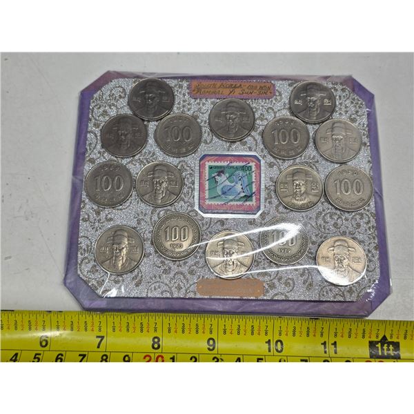 Assorted south korean coins
