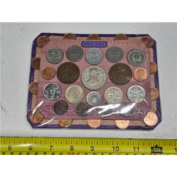 Assorted world coins