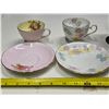 Image 2 : 2 china cups and plates with 2 gobblets