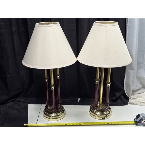 2 lamps with shades- 29"H
