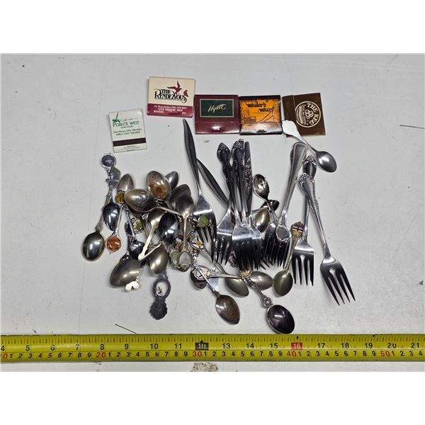 Collection of spoons and matches