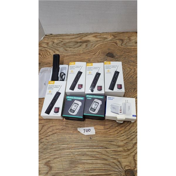 Hidden camera detecters and pulse oximeter