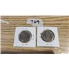 Image 2 : 1969 , 1968 .50 cent coins