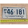 Image 1 : 1974 Saskatchewan trailer license plate