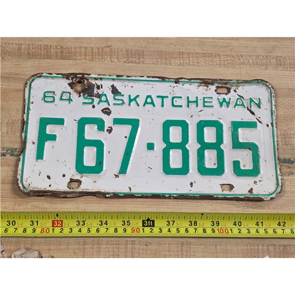 1964 Saskatchewan license plate