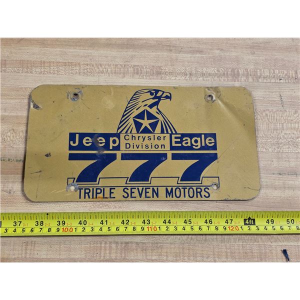 Jeep 777 license plate