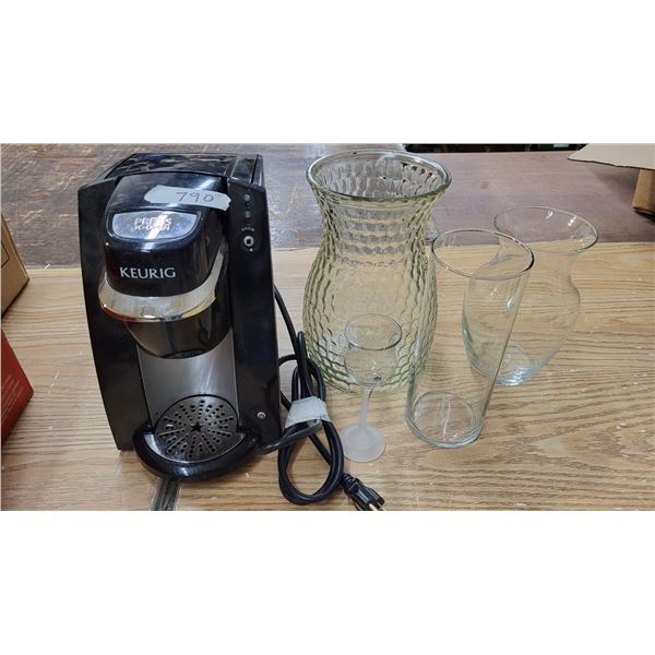 Keurig and vases