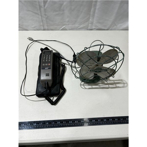 Vintage bag phone & Sea Breeze fan