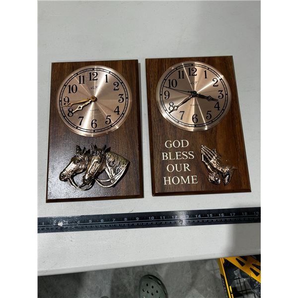 2 vintage clocks