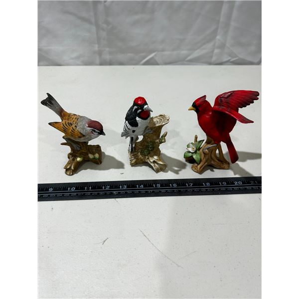 3 Vintage Lefton bird ornaments