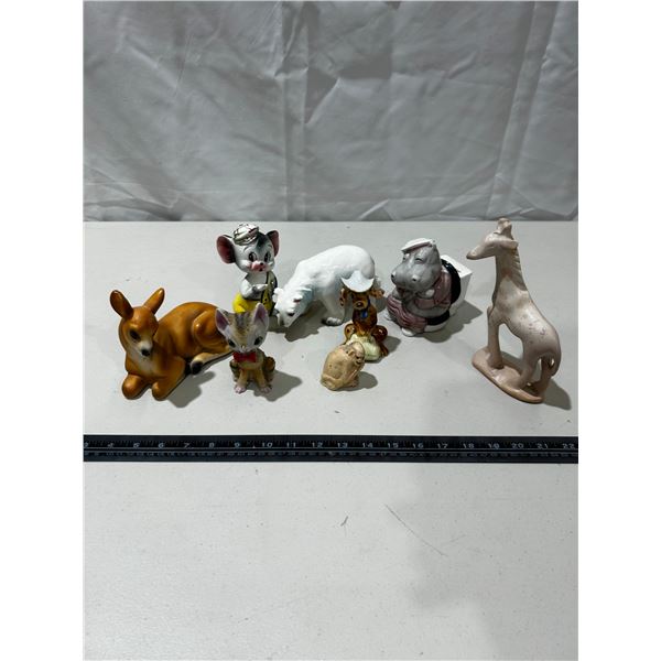 8 Vintage animal ornaments