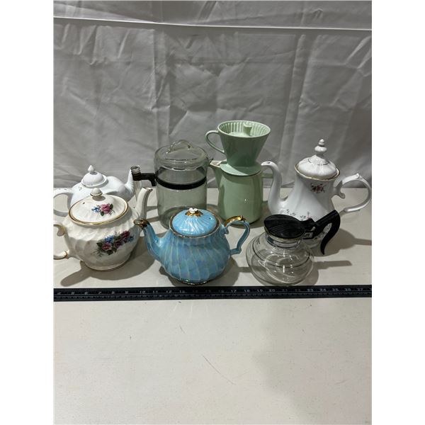7 Vintage tea & coffee pots