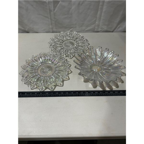 3 Vintage Federal glass dishes