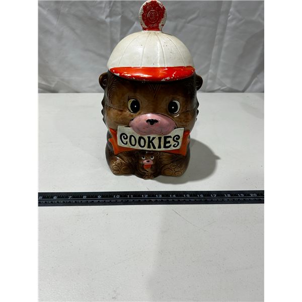 Vintage teddy bear cookie jar