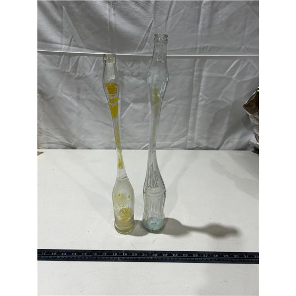 Vintage Tab & Coke stretched bottles
