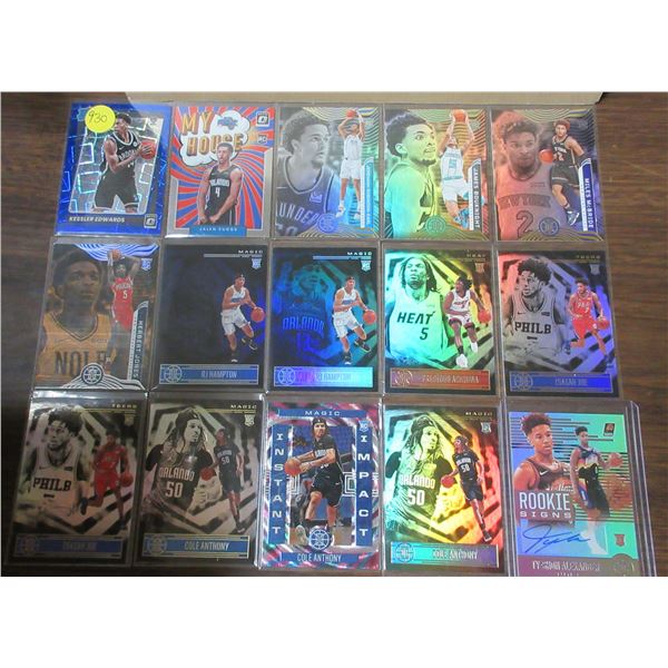 15x2020 and 2021 NBA rookie cards