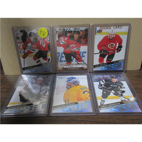 Lot of 6 x2022-21 young guns cards