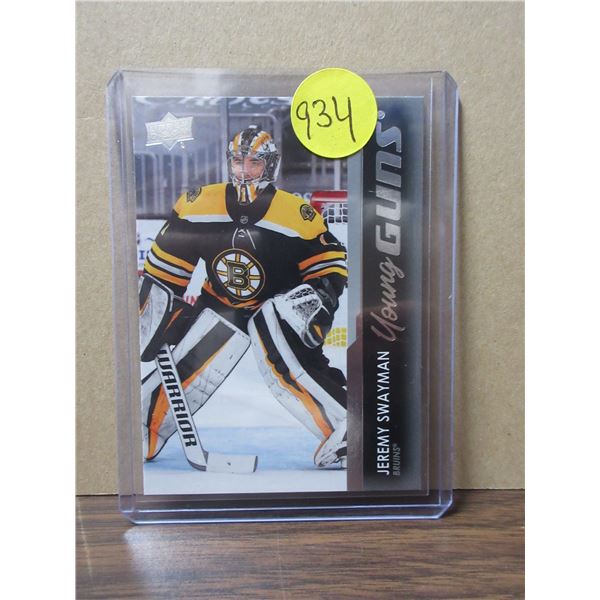 Jeremy swayman young guns 2021 UD# 226