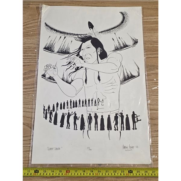 Ghost dance, 1972, made by Sarain Stump, limited edition print- 67/150- signed