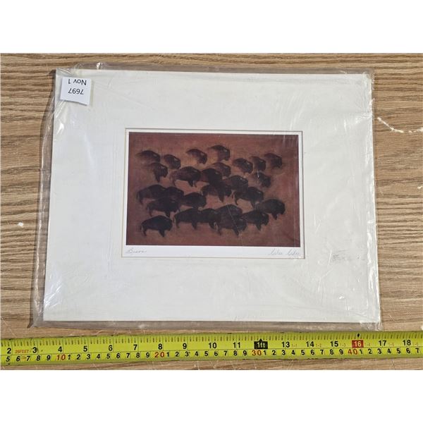 Benjamin Chee Chee- bison art print- 14" by 11"
