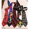 Image 2 : Five novelty ties: red Canadian provinces’ Coat of Arms, Woody Woodpecker and Friends, bicy