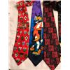 Image 3 : Five novelty ties: red Canadian provinces’ Coat of Arms, Woody Woodpecker and Friends, bicy