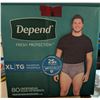 Image 4 : DEPEND underwear for males with incontinence problems, size XL. Three packages (60 Depends) never op