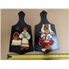 Image 2 : Ukrainian Cossack (Kozak) and Ukrainian Woman pair of decorative bread boards. Made in Lviv, 1993.