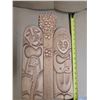 Image 2 : Wood carving (3 sections glued together) from Ukraine of a man and a woman. Carved by V. Shevchuk, 1