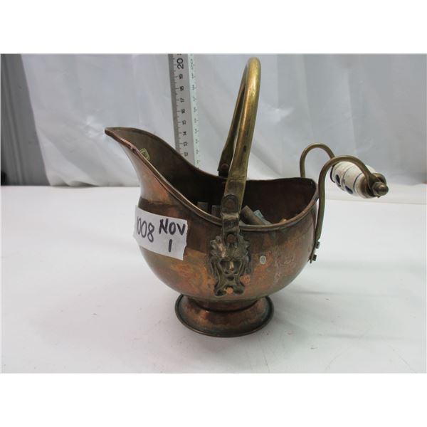 Copper Container with empty Ammo Brass Various